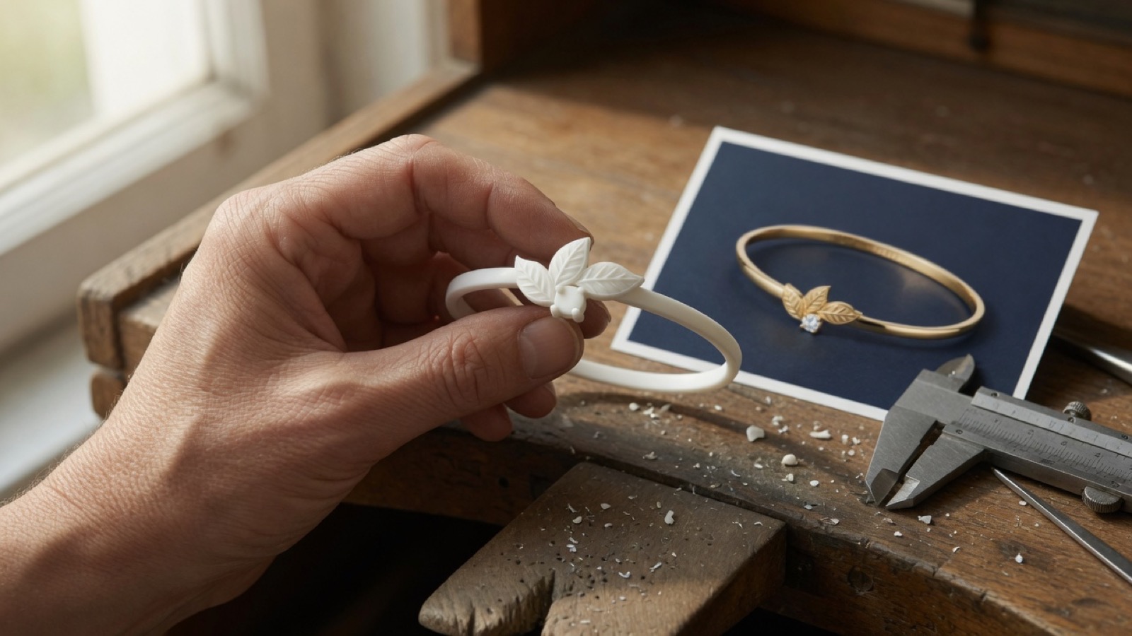Wax of the same bangle in hand